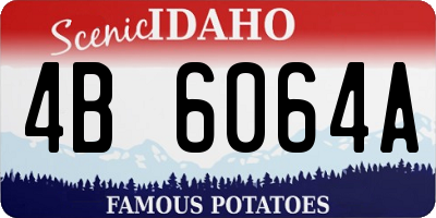 ID license plate 4B6064A