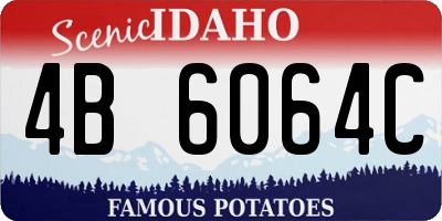 ID license plate 4B6064C