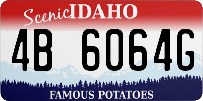 ID license plate 4B6064G