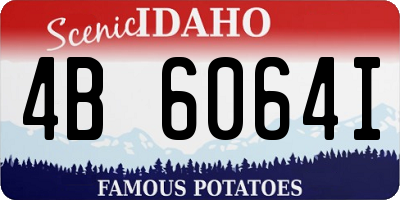 ID license plate 4B6064I