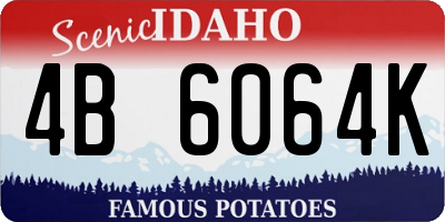 ID license plate 4B6064K