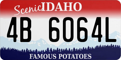 ID license plate 4B6064L