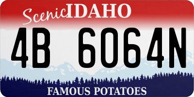 ID license plate 4B6064N