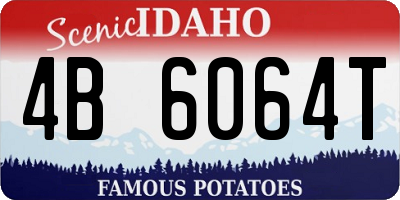 ID license plate 4B6064T