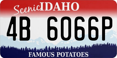 ID license plate 4B6066P