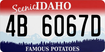 ID license plate 4B6067D