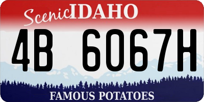 ID license plate 4B6067H