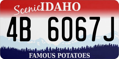 ID license plate 4B6067J