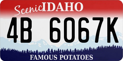 ID license plate 4B6067K