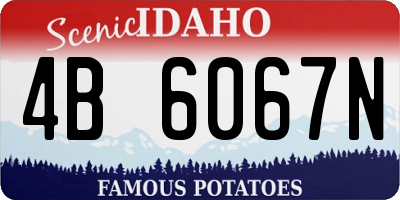 ID license plate 4B6067N