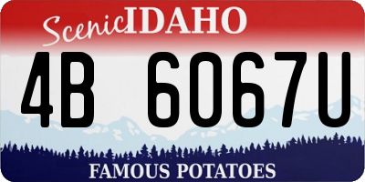 ID license plate 4B6067U