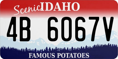 ID license plate 4B6067V