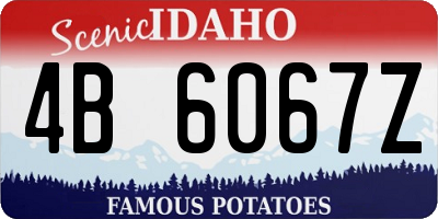 ID license plate 4B6067Z