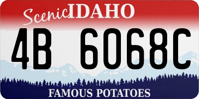 ID license plate 4B6068C