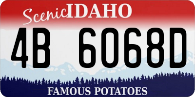 ID license plate 4B6068D