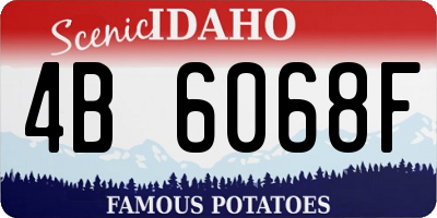 ID license plate 4B6068F