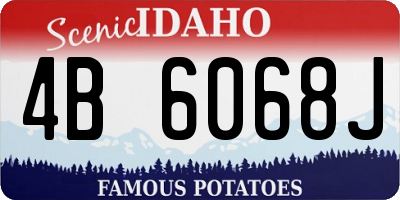 ID license plate 4B6068J