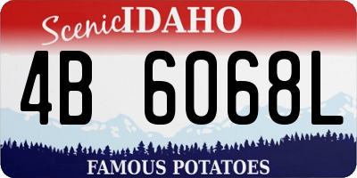 ID license plate 4B6068L