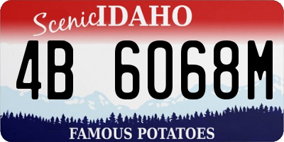 ID license plate 4B6068M