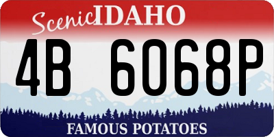 ID license plate 4B6068P