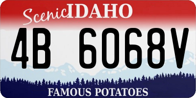 ID license plate 4B6068V