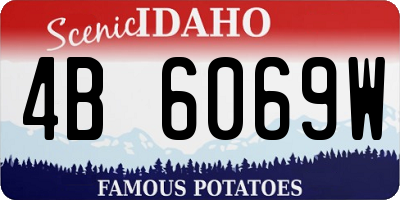 ID license plate 4B6069W
