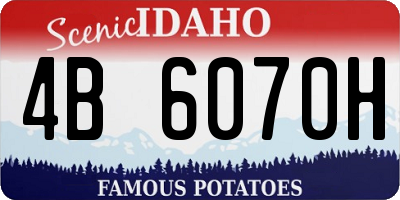 ID license plate 4B6070H