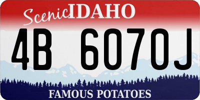 ID license plate 4B6070J