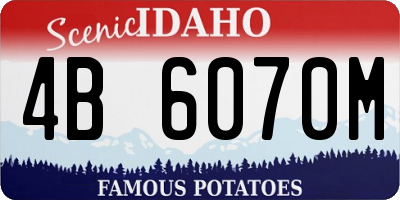 ID license plate 4B6070M