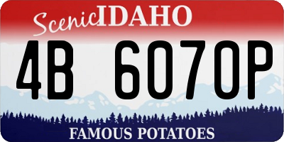 ID license plate 4B6070P