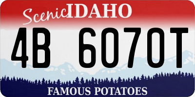 ID license plate 4B6070T