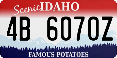 ID license plate 4B6070Z