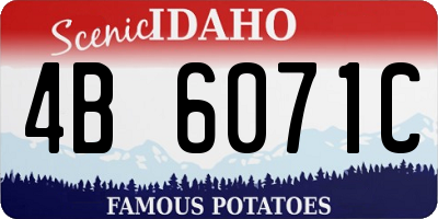 ID license plate 4B6071C