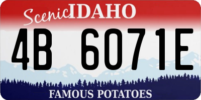 ID license plate 4B6071E