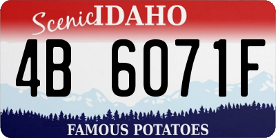 ID license plate 4B6071F