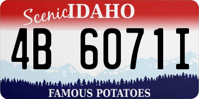 ID license plate 4B6071I
