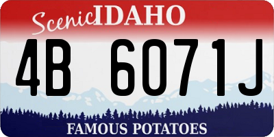 ID license plate 4B6071J
