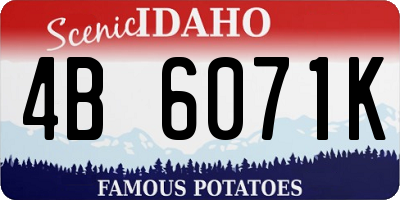 ID license plate 4B6071K