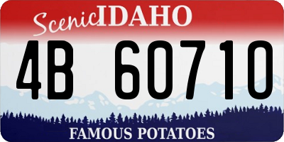 ID license plate 4B6071O