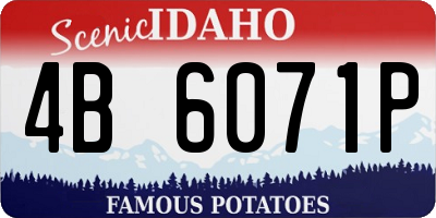 ID license plate 4B6071P