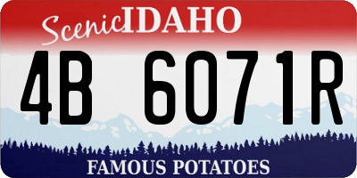ID license plate 4B6071R