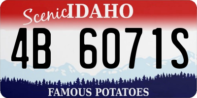 ID license plate 4B6071S