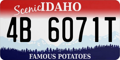 ID license plate 4B6071T