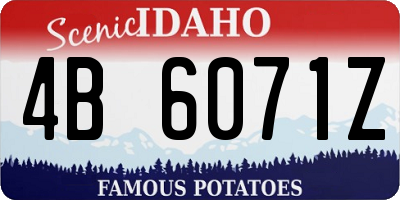 ID license plate 4B6071Z
