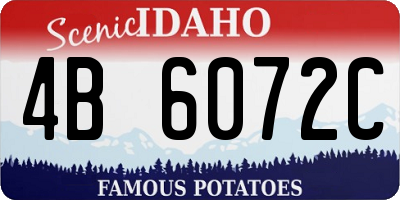 ID license plate 4B6072C
