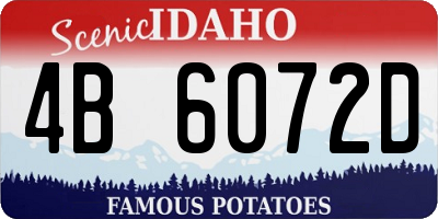 ID license plate 4B6072D