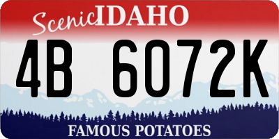 ID license plate 4B6072K