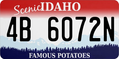ID license plate 4B6072N