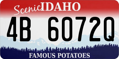 ID license plate 4B6072Q
