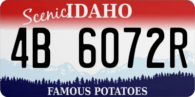 ID license plate 4B6072R